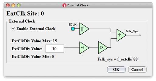ISL282 External Clock VIN = 4.V 36V RSH ISL282 Vreg_in Vreg_Out VCC VIN SYNC SYNC,COMP PG VCC,FS,SS 1µF ISL841 GND En FB VOUT =.6 * (1+ R2/R1) PHASE Lo.