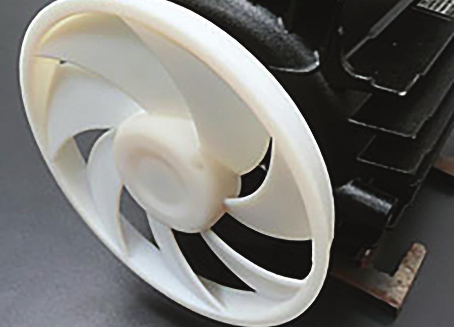 So Kovács explored the options with the Objet 350 Connex 3D Printer. The result was impressive. The advanced prototypes An injection molded acetal impeller from a 3D printed mold.