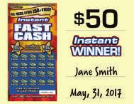 Ask your Sales Rep for Instant Fast Cash Winner Awareness flyers! If more inventory is needed, call 1-855-EZLOTTO and select option 1.
