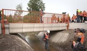 Netherlands opens first 3D printed bridge to cyclists On the 24th October 2017, Netherlands opened the world s first 3D printed concrete bridge for the use of cyclists.