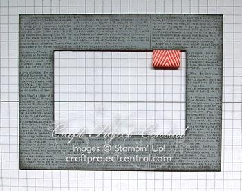 Stamp the piece with the Dictionary background stamp with Smoky