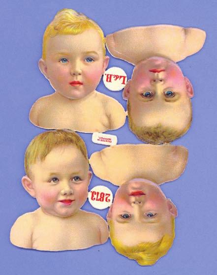 era. Littauer & Bauer produced this variety die-cut of babies #2873.
