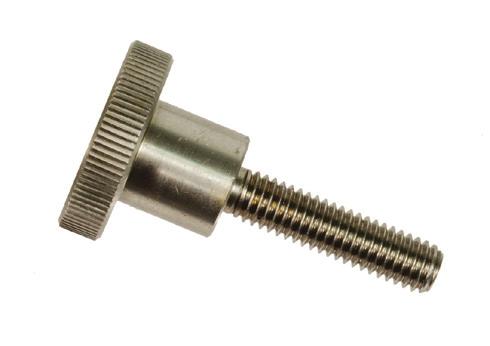 Thumb Screws Low Head Jig & Fixture Straight Knurled-Type Thumb Screws with Shoulder Materials: 18/8 Stainless Steel Steel Black Oxide Plated "E" "D" "F" "C" MEDIUM STRAIGHT KNURL "B" Knurled-Type