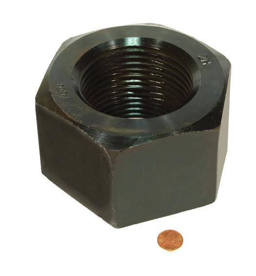 Hex Nuts Heavy Duty "Grade 8" Hex Nuts Medium Carbon Steel Thru Hardened to Rc C24 C36 THICKNESS ACROSS FLATS Heavy Duty "Grade 8" Hex Nuts Across Order Size Flats Thickness Number 1/4-20 7/16" 7/32"