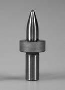 3 mm - a former with a cylindrical part that is only long enough that the produced bushing tapers slightly at the end.