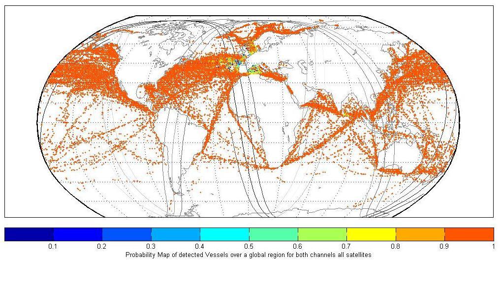 Global refresh time statistics for the whole constellation, ground station network and