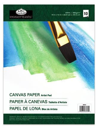 Art Pads ESSENTIALS ARTIST PADS Canvas Paper Artist Pad Essentials Canvas Paper Pads contain 10 sheets of medium-texture paper, pre-primed with acrylic gesso.