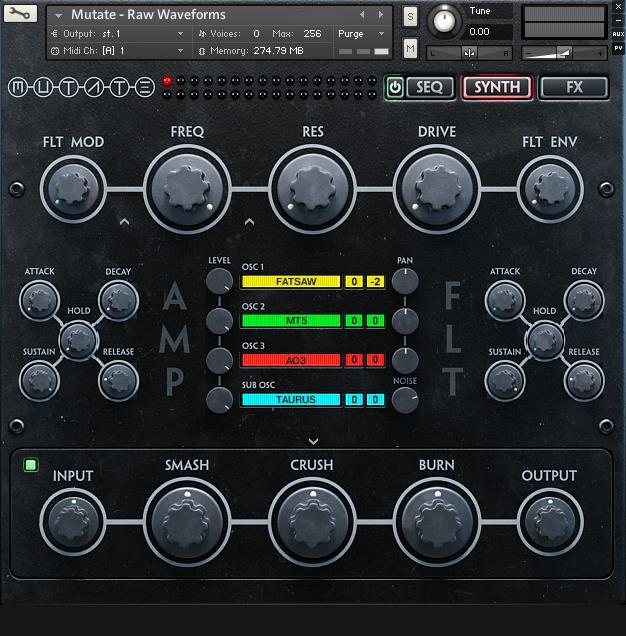 Mutate The Mutate instrument comes in two different forms the Designed Preset Instrument and the Raw Waveforms Instrument. Both of which are loaded by double clicking the.