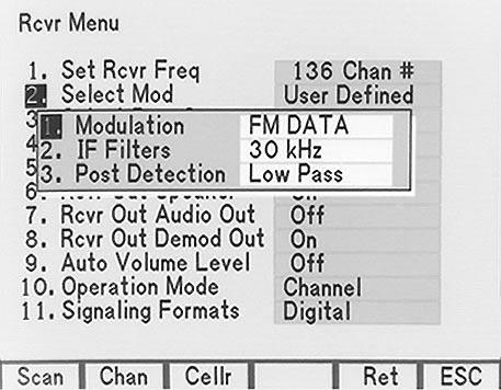 Setup Menus The major modes of operation each provide additional setup and control of functions not available for edit on the operation screen.