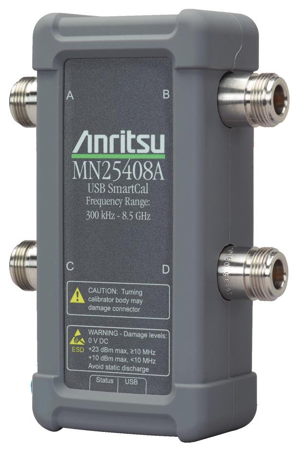 MN25408A SmartCal Automatic Calibration Unit Low Cost USB Automatic Calibration Units The SmartCal MN25408A is a series of 4-port automatic calibration units covering a frequency range from 300 khz