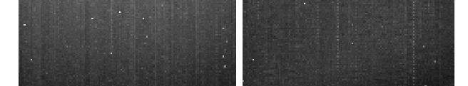 The white spots are the pixel defects. They appear on different places for two different Trust cameras when using a contrast enhancement.
