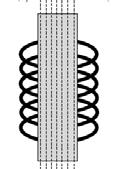 Iron core wrapped in wire coil Iron core