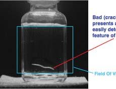 Light rays are directed at the transparent bottle from a dark fi eld region (i.e. from outside the camera s fi eld of view).