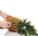 pineapple and remove handle. Slice off the top.