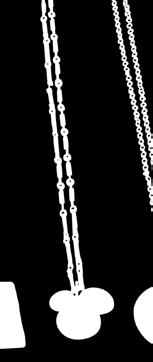 Chain: 32"L with 2 ½"L extension. Pendants: 1 ½"L each. Matching earrings: 2"L drop.
