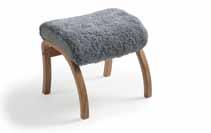 Fabric Mika mocca Legs/Base: Oiled oak Upholstery: Sheepskin