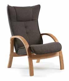 LEGS/BASE: 4 legs chair in surface veneer in beech (natural), oak