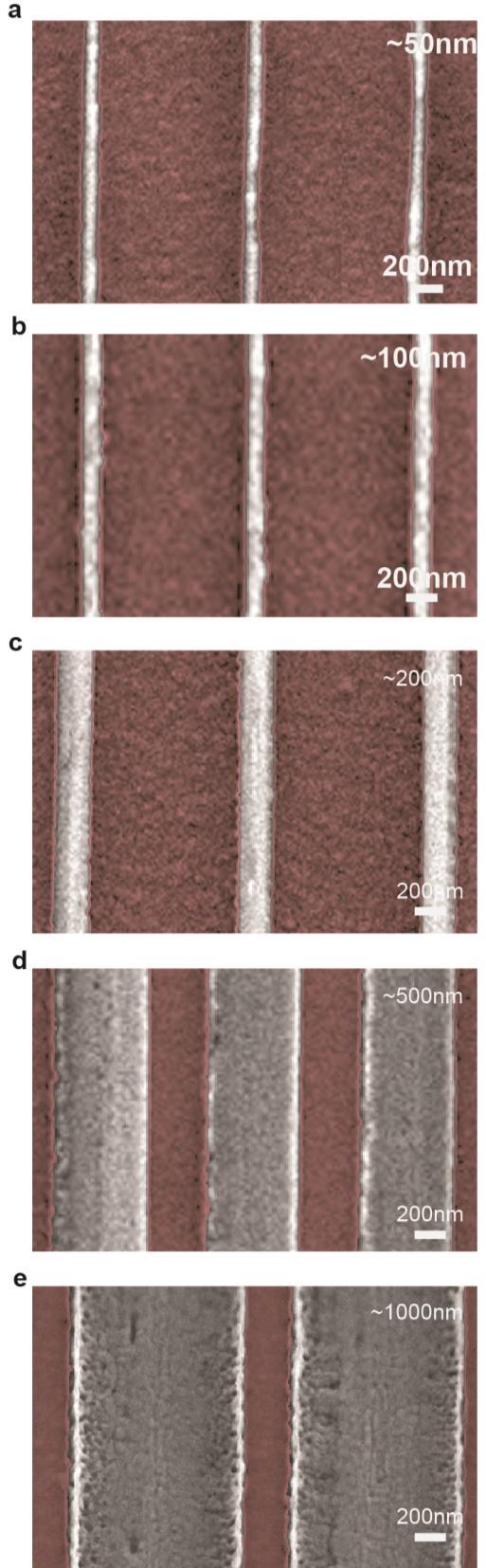 SEM characterization of micro-fabricated periodic array Fig. S1.