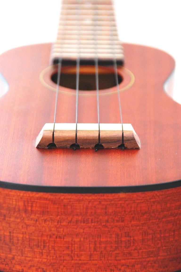 Put on the strings. Possible tunings If all works have really finished our Ukulele should now come to life. Now the four nylon strings can be put on the instrument.