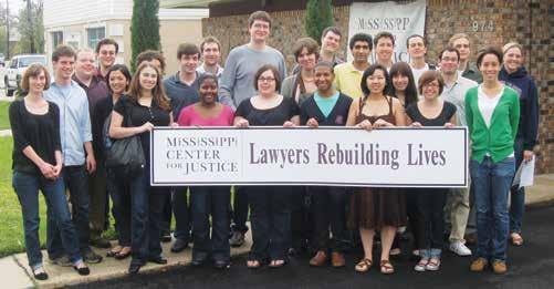 AND LAW STUDENTS During 2009, 25 students from the University of Chicago Law School came to the Gulf Coast to help Katrina victims.