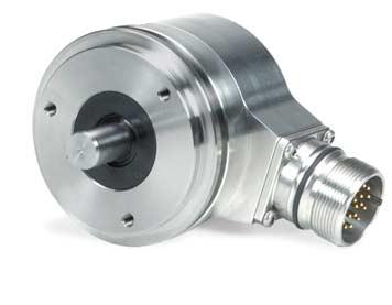 ROC 425 series Absolute rotary encoders Steel synchro flange High accuracy Solid shaft for separate shaft coupling Version with stainless steel housing Stainless steel 52 Cable radial, also usable