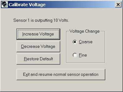 5 Status and Setup Screen (continued) Tools Tab The Tools dropdown menu contains the menu item to calibrate the Voltage Output for M-300 Sensors or Current Output for M-320 Sensors.