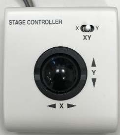 [P-1] [P-3] [P-2] [P-4] Manual Operation Panel 7) Roll the track ball on the STAGE CONTROLLER to find the field of interested in LM mode: 6 It is crucial to wait until the