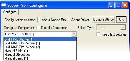 C) Component configuration: i. Run Scope-Pro Configuration: Once running, select Acquire Scope-Pro. NOTE: No Stage-Pro Do NOT choose Acquire Stage-Pro since AFA requires the Scope-Pro setup alone.