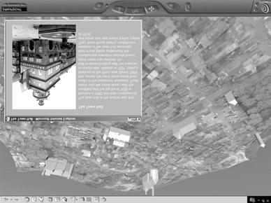 Figure 9: Orthophoto, DTM and buildings of particular interest in a VRML-File with links to detailed description. 3.3 Panoramas There are several methods existing to shot a panorama.