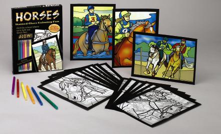 Clip Stained Art Glass Coloring Fun ALSO AVAILABLE Horses Stained Glass Coloring Fun John Green Introduce children to the creative world of stained glass coloring