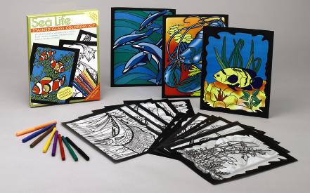 24 ready-to-color underwater designs including sea horses, dolphins, and whales await the colors of your imagination.