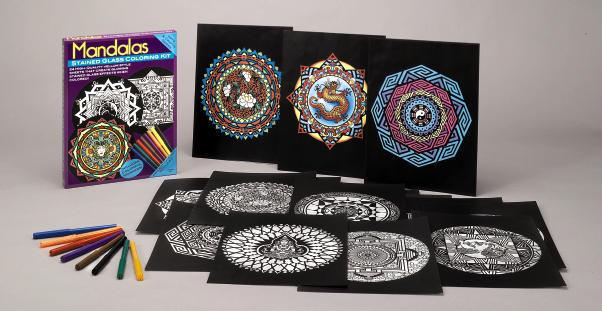 0-486-46649-3 978-0-486-46649-1 Mandalas Stained Glass Coloring Kit Timeless patterns based on ancient motifs, these mystical mandala designs will glow when colored and held