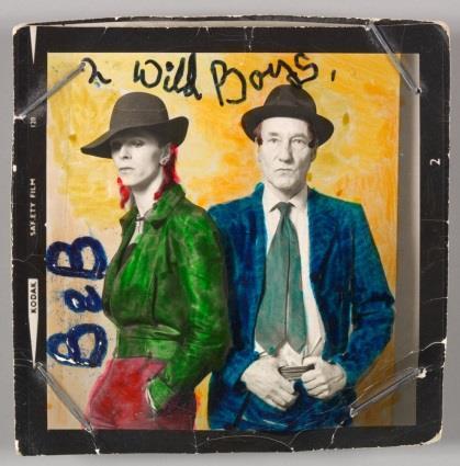 David Bowie with William Burroughs, February 1974.