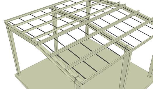 Installation Note Demonstration Only: Following are drawings which illustrate retrofit installation on a metal building from top view without roof panels.