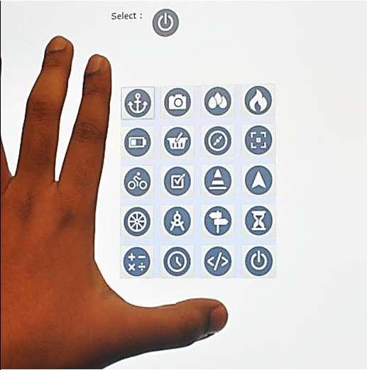 ABSTRACT Command selection on large multi-touch surfaces can be difficult, because the large surface means that there are few landmarks to help users build up familiarity with controls.