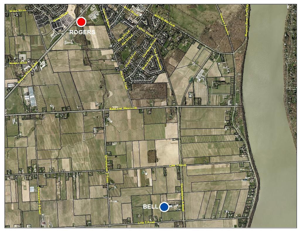 9.0 QUADRANT 1, SITE 4- EAST WEST LINE The objective for this location is to provide reliable coverage and capacity on the east end of the Old Town, and the Niagara River Parkway, as well as to