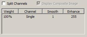 Feature Description 10 Channel List When the Split Channels check box is unchecked, the Lucis Pro UI is in Single