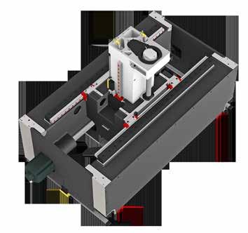 minimized due to Z-axis symmetric structure where feed axis is consistent with weight center of