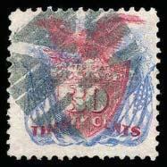 at T.R., very large margins, Very Fine+ appearance, a great looking stamp $450.