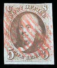 00 Certifications: 2015 PSAG U.S. POSTAGE 1847 ISSUE 22 o 10c Black, 2, H.