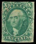 00 34 o 1c Blue, 9, Blue CDS, deep dark color, fresh and Very Fine+, nice stamp, (Estimate 100-125)$95.