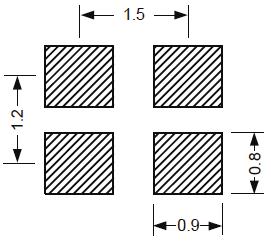 OLIN DIMNSION: 2.0 x 1.6mm Package (Option A ) ecommended Land Pattern 2.5 x 2.