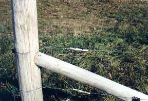 fencing. If done properly the knot actually tighten up and become more secure as force is applied to the fence.