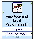 a) Pe diagrama bloc faceţi dublu-clic pe Amplitude and Level Measurements Express VI pentru a afişa amplitudine caseta de dialog Configure Amplitude and Level Measurements.