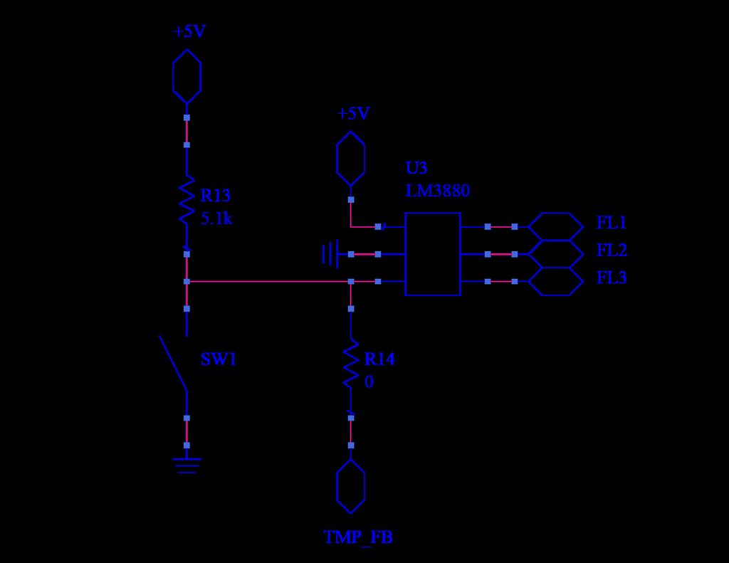 Figure 3 - Supply Sequencing Circuit A mechanical SPST switch is used to control the state of the LM3880 logic input in nominal operation.