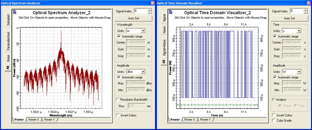 and the structure of that signal launched into the Matlab workspace. Following is an example to create an Optical Attenuator using the Matlab component.
