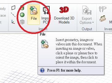 Fig. 8-4 Insert file Furthermore, DesignSpark Mechanical also supports.
