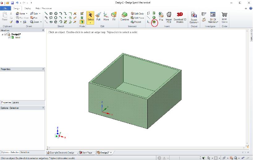 Figure 9-1 Establish a shell Step 2: Import 3D models.