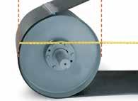 Care should be taken not to operate the belting or fasteners beyond their recommended ratings. 2. Measure belt thickness.