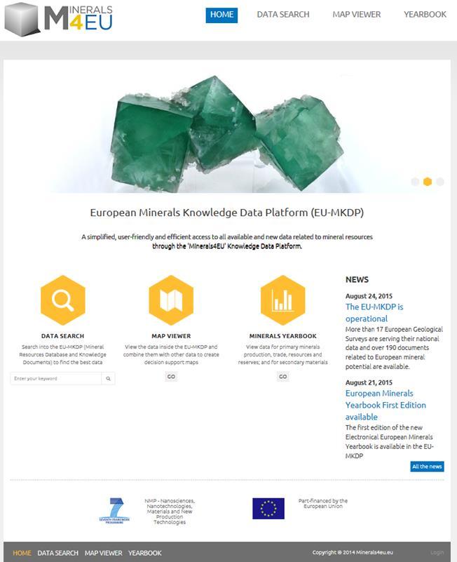 European Minerals Knowledge Data Platform Data Search, Map Viewer and Minerals Yearbook.